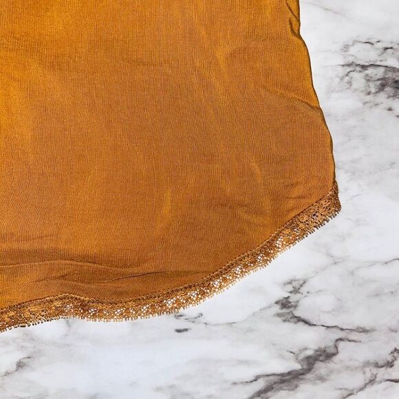 Love Stitch Spaghetti Strap Camisole Brown Women M Sweatheart Babydoll Summer - Picture 3 of 5